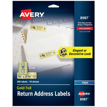Avery Printable Return Address Labels, 0.75